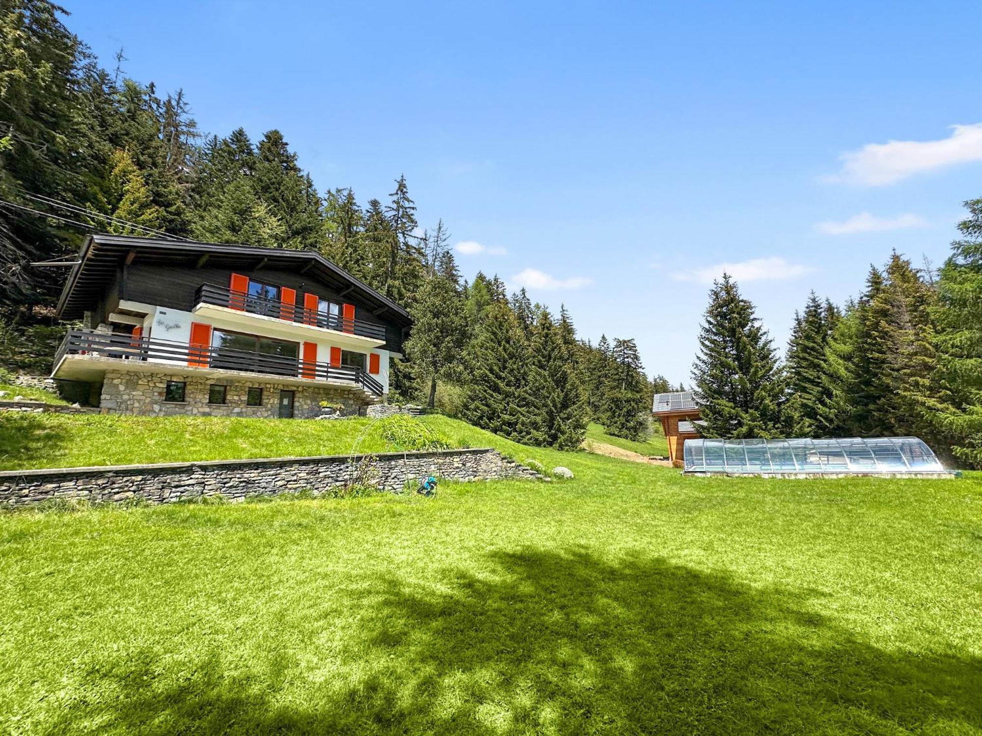 Chalet Familial Les Girolles Aux Portes D'Anzere Arbaz Exterior foto